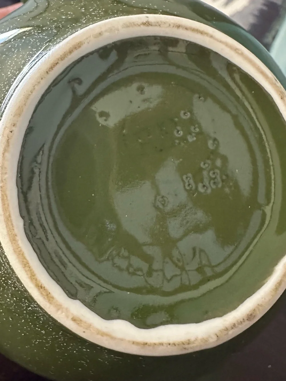 Olive Green Ceramic mini Teapot